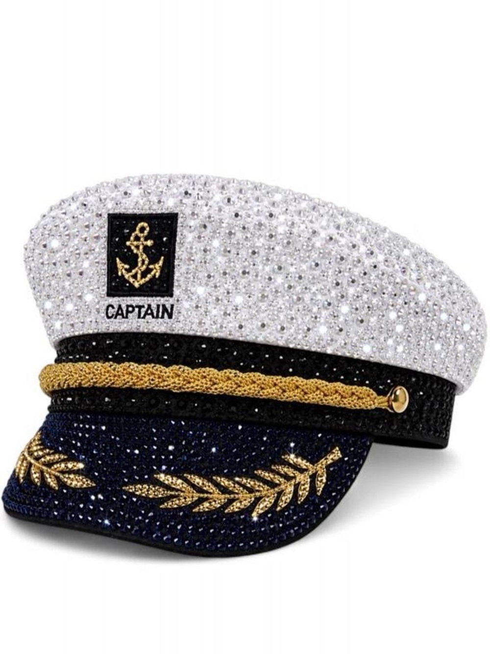 Custom Rhinestone Captain Sailor Hat Halloween Dress Up New